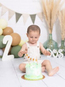 Sesión Smash Cake de cumpleaños 2 años en Murcia