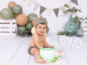 Sesión Smash Cake de cumpleaños 1 años en Murcia